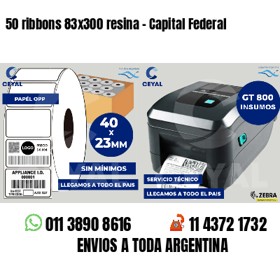50 ribbons 83x300 resina - Capital Federal