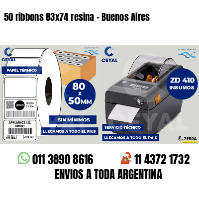 50 ribbons 83x74 resina - Buenos Aires