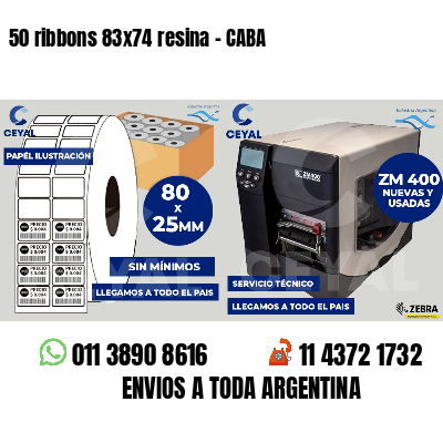 50 ribbons 83x74 resina - CABA