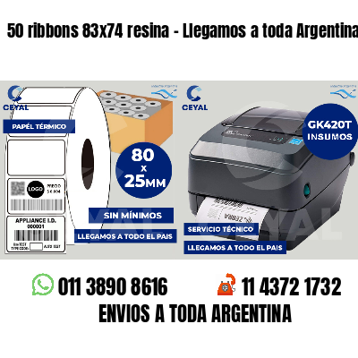 50 ribbons 83x74 resina - Llegamos a toda Argentina