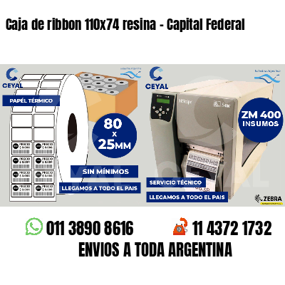 Caja de ribbon 110x74 resina - Capital Federal