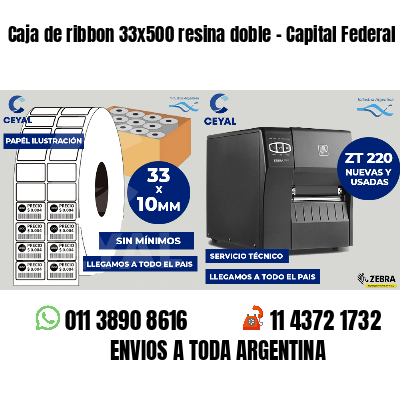 Caja de ribbon 33x500 resina doble - Capital Federal