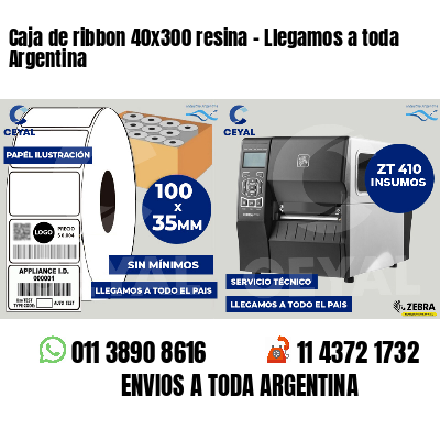 Caja de ribbon 40x300 resina - Llegamos a toda Argentina