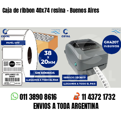 Caja de ribbon 40x74 resina - Buenos Aires