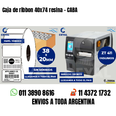 Caja de ribbon 40x74 resina - CABA