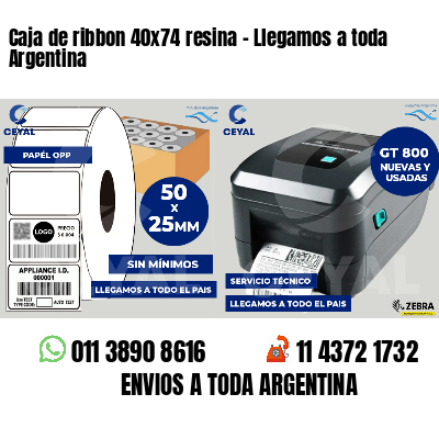 Caja de ribbon 40x74 resina - Llegamos a toda Argentina