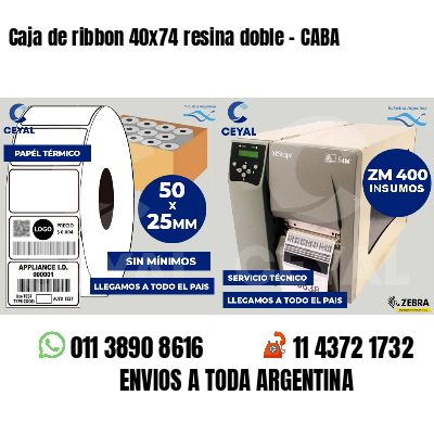 Caja de ribbon 40x74 resina doble - CABA