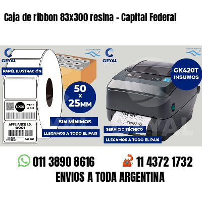 Caja de ribbon 83x300 resina - Capital Federal