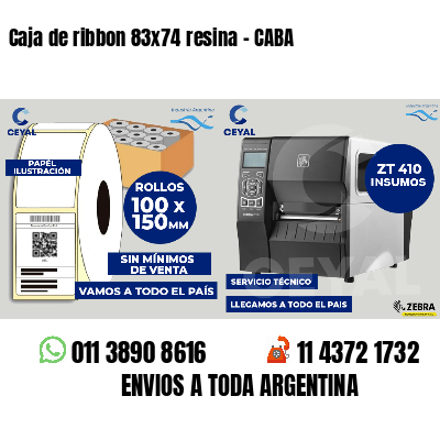Caja de ribbon 83x74 resina - CABA