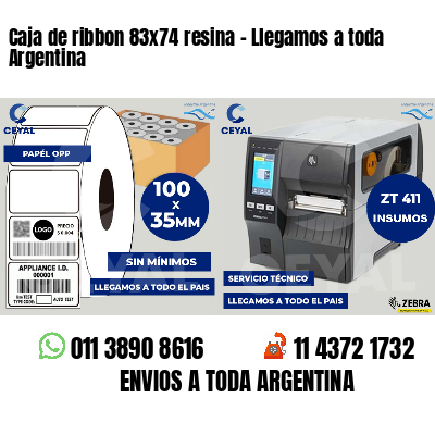 Caja de ribbon 83x74 resina - Llegamos a toda Argentina