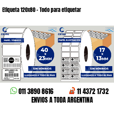 Etiqueta 120x80 - Todo para etiquetar