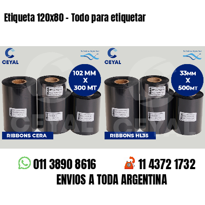 Etiqueta 120x80 - Todo para etiquetar