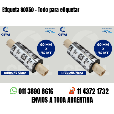 Etiqueta 80X50 - Todo para etiquetar