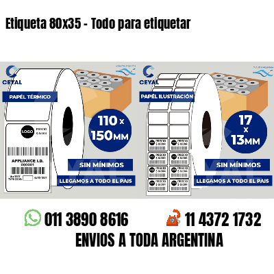 Etiqueta 80x35 - Todo para etiquetar