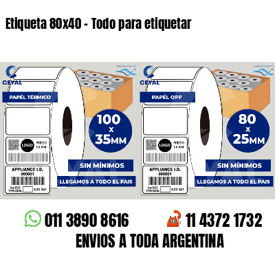 Etiqueta 80x40 - Todo para etiquetar