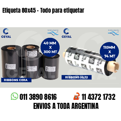 Etiqueta 80x45 - Todo para etiquetar