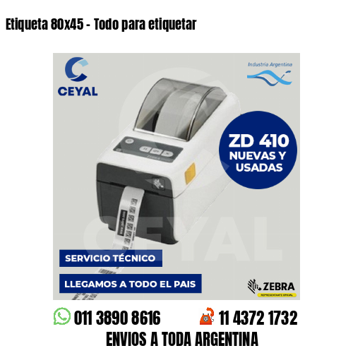Etiqueta 80×45 – Todo para etiquetar