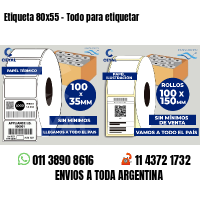 Etiqueta 80x55 - Todo para etiquetar