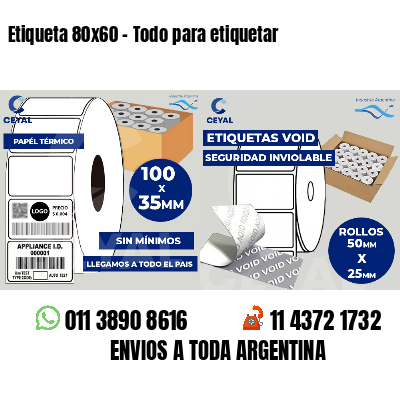 Etiqueta 80x60 - Todo para etiquetar