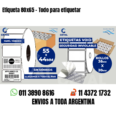 Etiqueta 80x65 - Todo para etiquetar