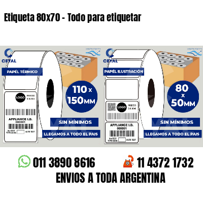 Etiqueta 80x70 - Todo para etiquetar