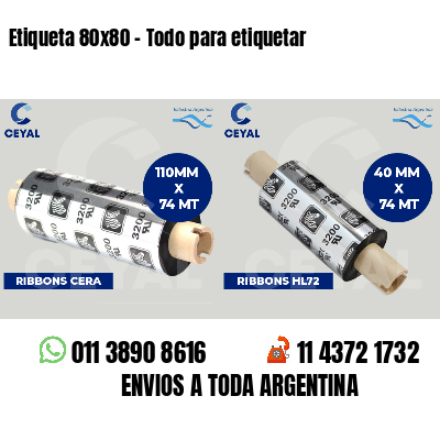 Etiqueta 80x80 - Todo para etiquetar