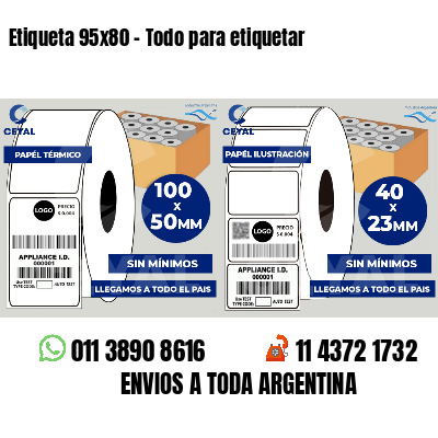 Etiqueta 95x80 - Todo para etiquetar