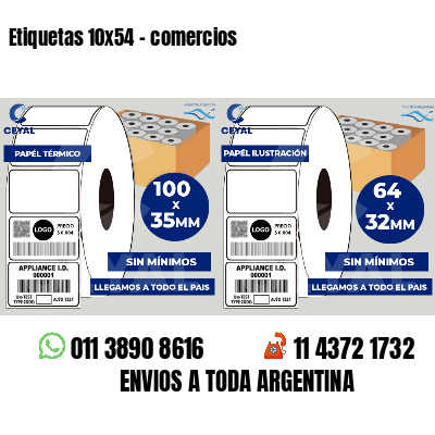 Etiquetas 10x54 - comercios