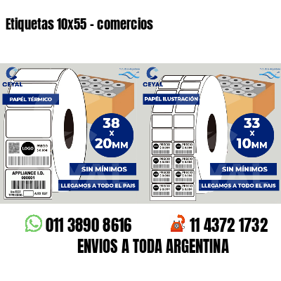 Etiquetas 10x55 - comercios