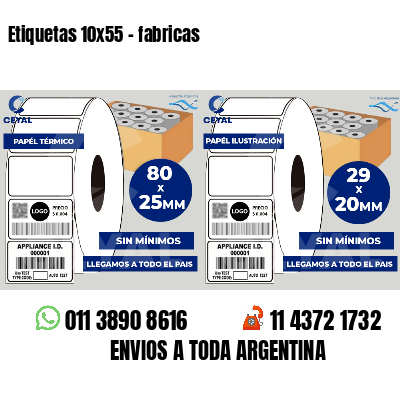 Etiquetas 10x55 - fabricas