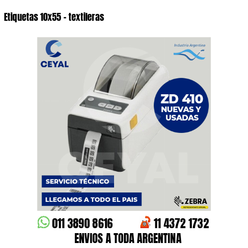 Etiquetas 10×55 – textileras