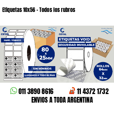 Etiquetas 10x56 - Todos los rubros