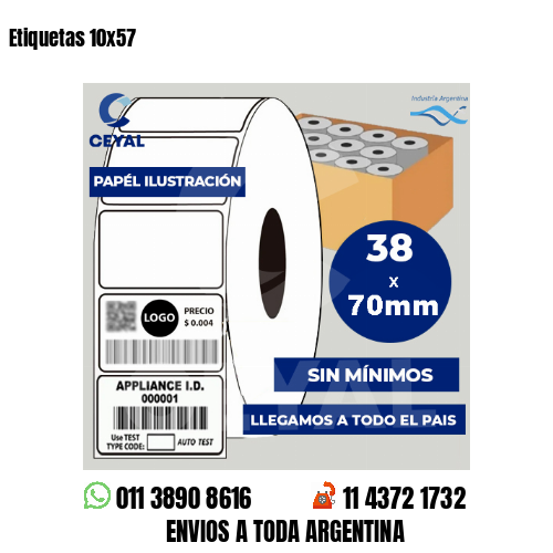 Etiquetas 10×57
