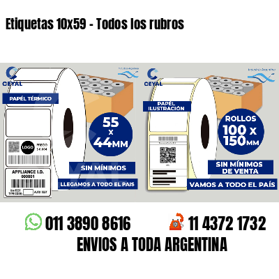 Etiquetas 10x59 - Todos los rubros