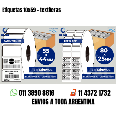 Etiquetas 10x59 - textileras