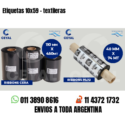 Etiquetas 10x59 - textileras