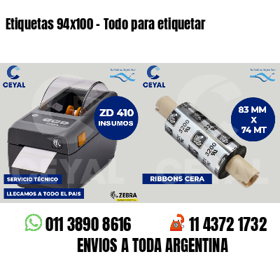 Etiquetas 94x100 - Todo para etiquetar
