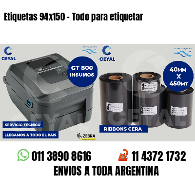 Etiquetas 94x150 - Todo para etiquetar