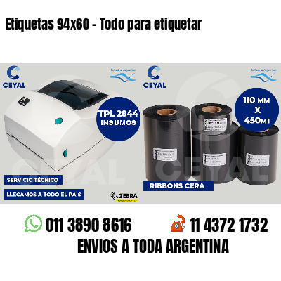 Etiquetas 94x60 - Todo para etiquetar