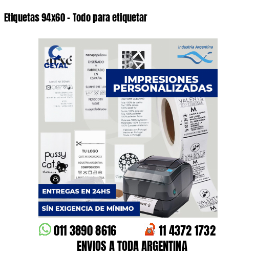 Etiquetas 94x60 - Todo para etiquetar