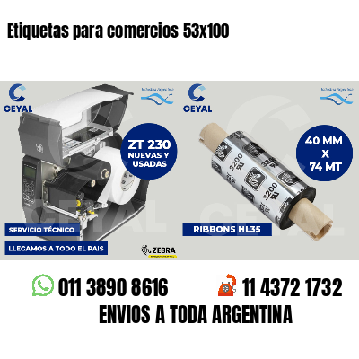 Etiquetas para comercios 53x100