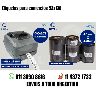Etiquetas para comercios 53x130