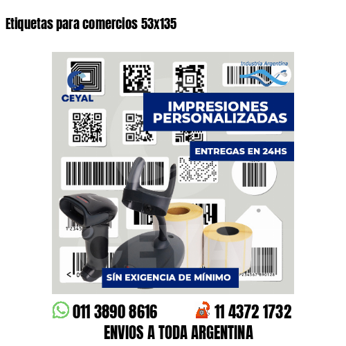 Etiquetas para comercios 53x135