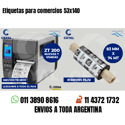 Etiquetas para comercios 53x140