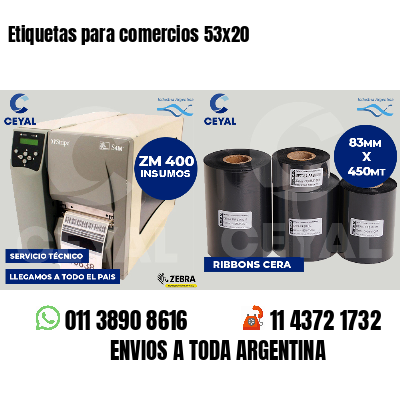 Etiquetas para comercios 53x20