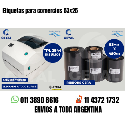 Etiquetas para comercios 53x25
