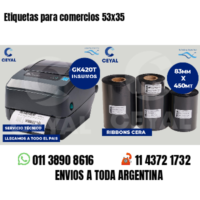Etiquetas para comercios 53x35