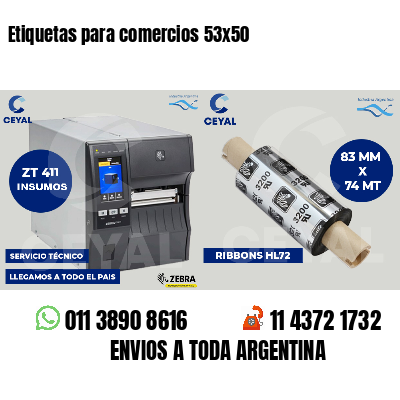 Etiquetas para comercios 53x50
