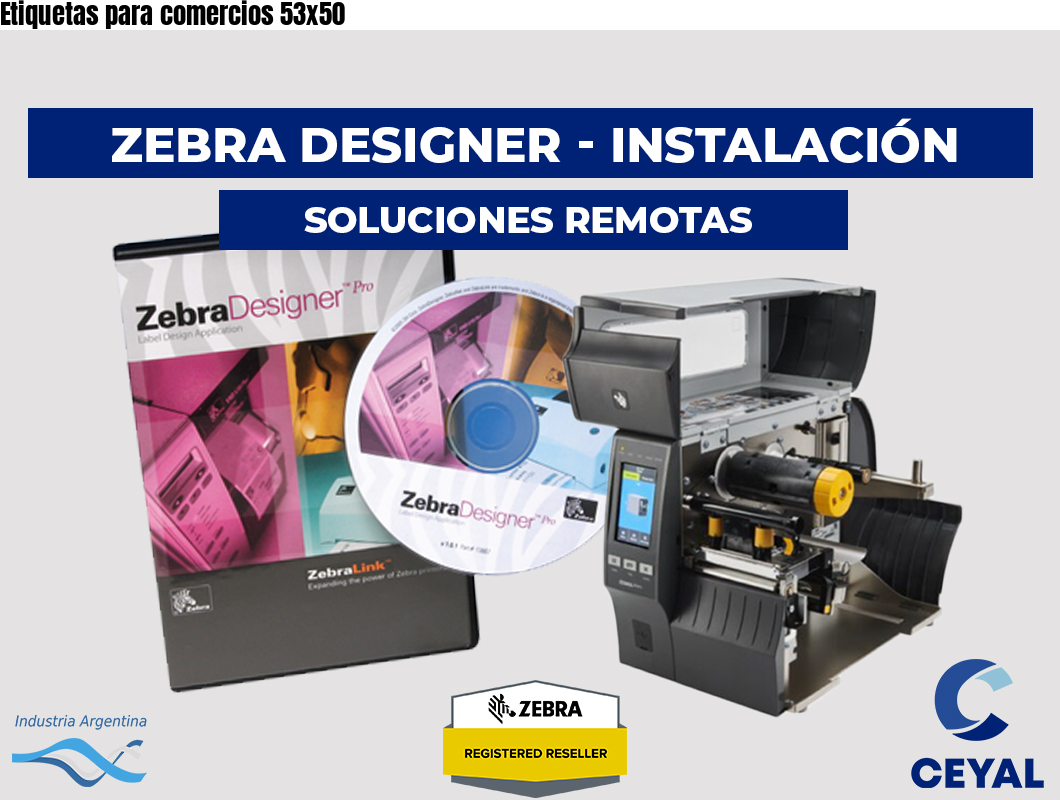 Etiquetas para comercios 53x50
