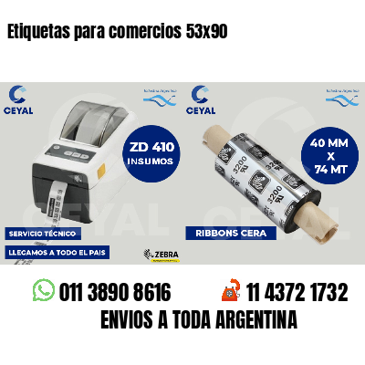 Etiquetas para comercios 53x90